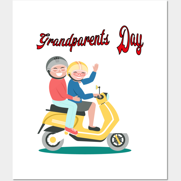 happy grand parents day Wall Art by Silemhaf